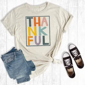 Thankful Block Design Graphic Tee