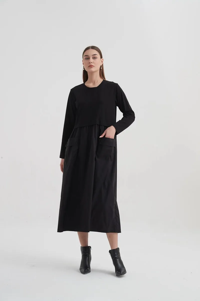 Tirelli - Combi Pocket Dress - Black