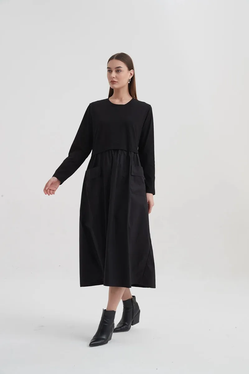 Tirelli - Combi Pocket Dress - Black