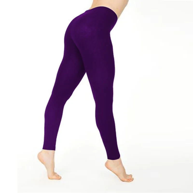 Women's Low Waist Slim Cropped Cotton Leisure Hip Leggings