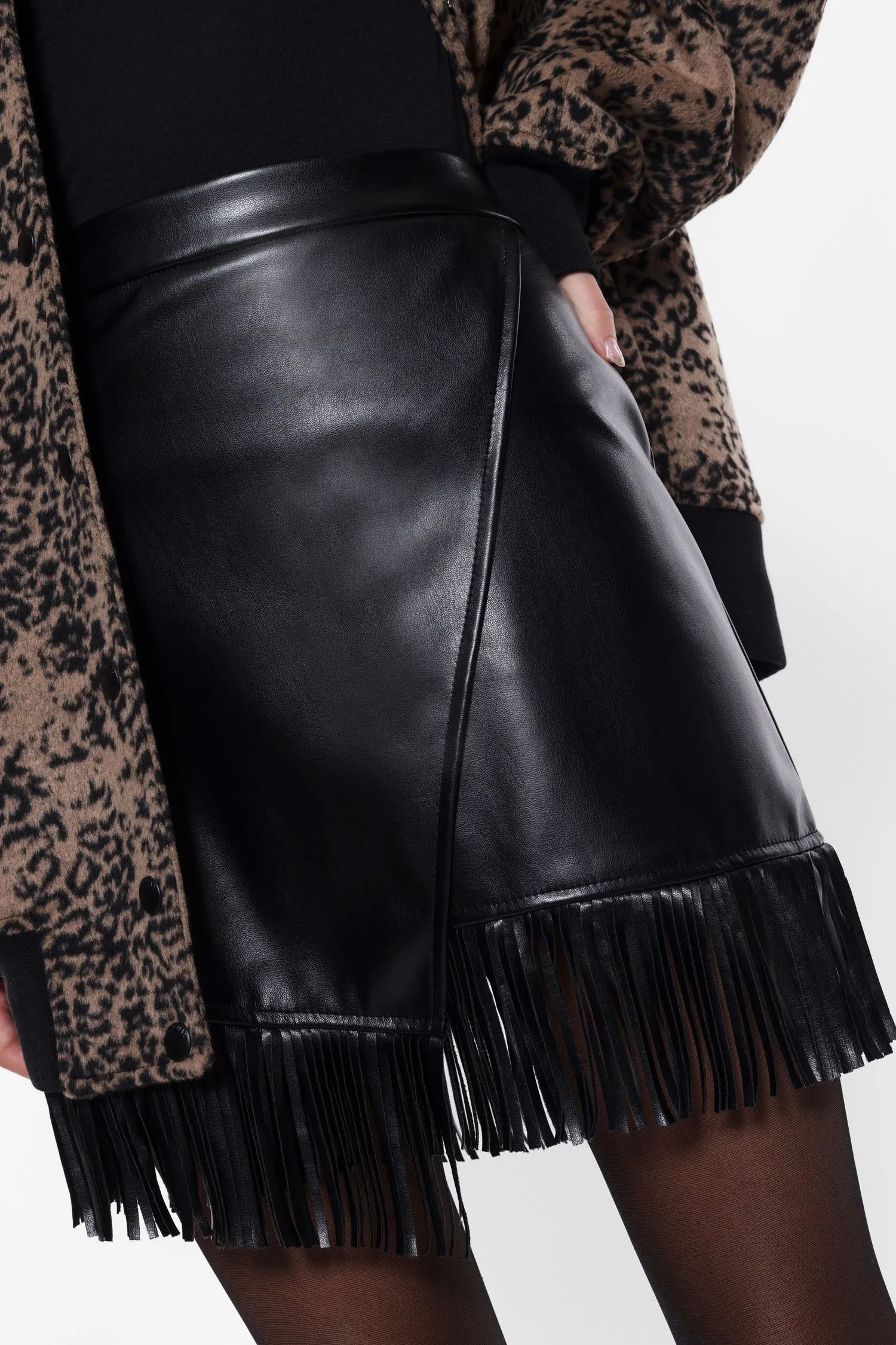 Wrap Skirt with Fringes